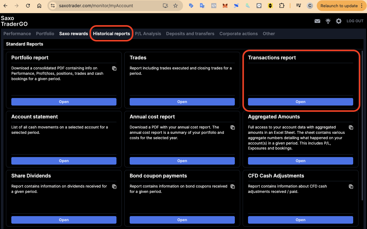 SaxoMonitor export trades 2
